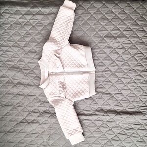 Baby Girl Zip up Jacket, 3-6 months,  a Light Grey